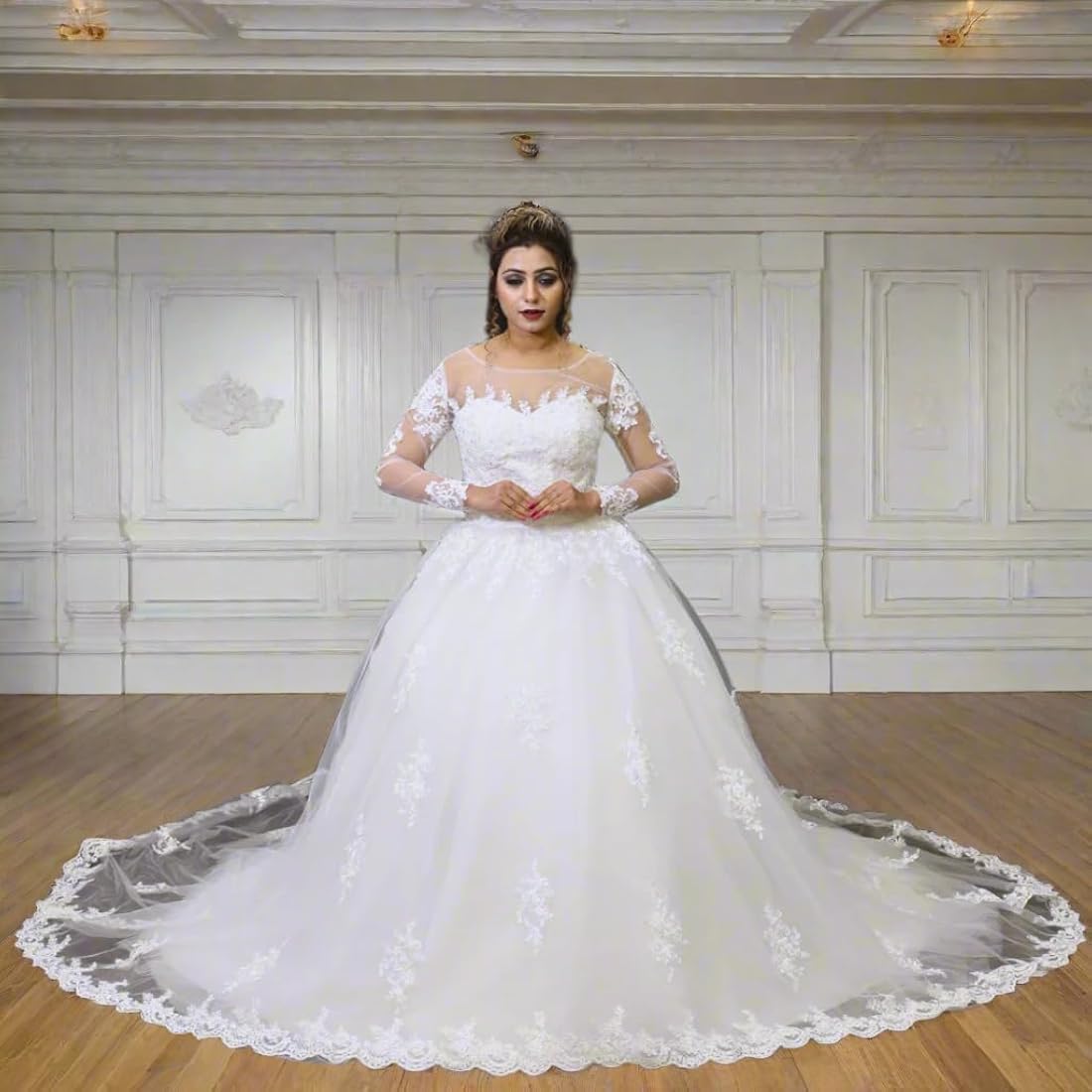 Luna Lace A-Line Gown